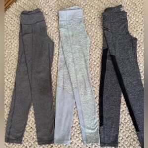 Athleta Kids Gray Leggings Set and winter coat